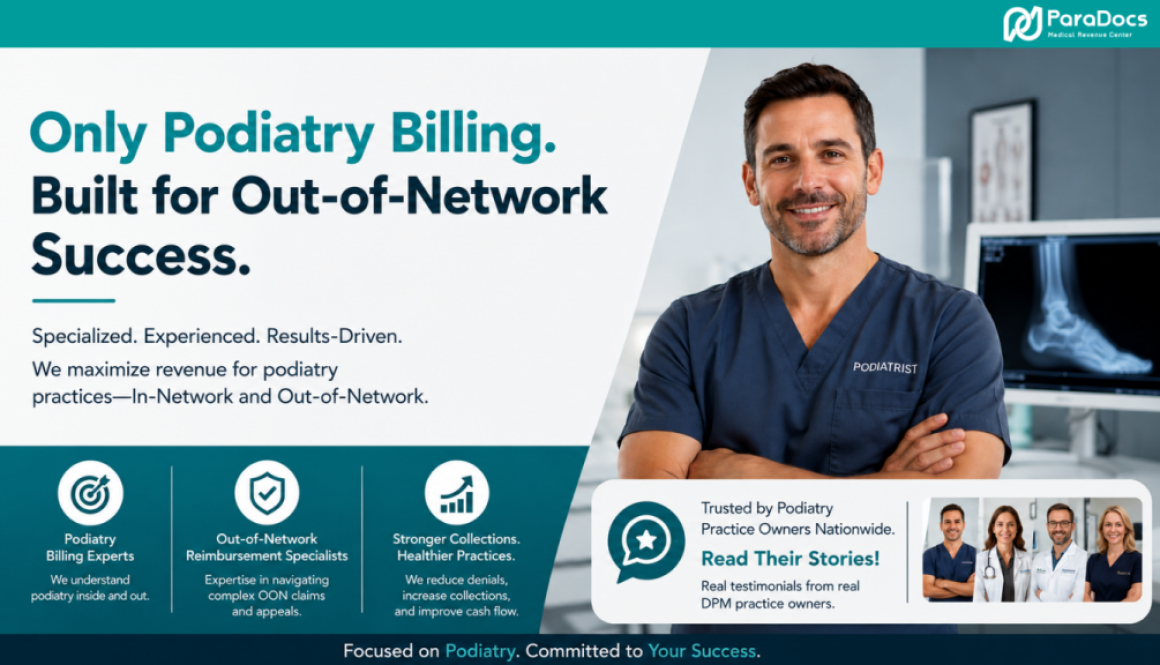 Only Podiatry Billing Built for Out-of-Network Success - Paradocs MCR Blog Featured IMG