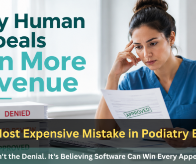 The Most Expensive Mistake in Podiatry Billing Isn't the Denial. It's Believing Software Can Win Every Appeal. - Paradocs MRC Blog Featured IMG