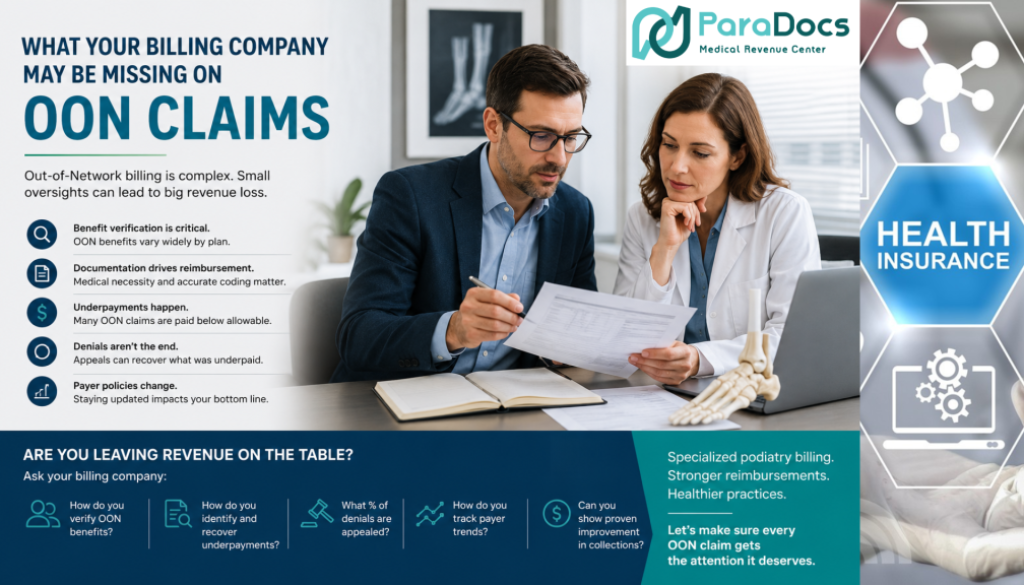What Your Billing Company May Be Missing on Out-of-Network OON Claims Paradocs MCR Blog Featured IMG