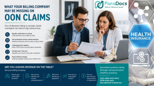 What Your Billing Company May Be Missing on Out-of-Network OON Claims Paradocs MCR Blog Featured IMG